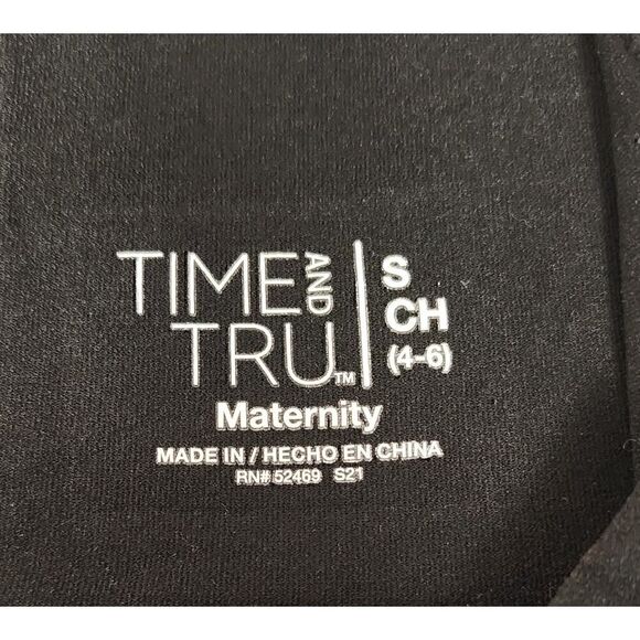 TIME AND TRU FULL PANEL MATERNITY SKINNY JEANS SIZE SMALL (4-6) Black - Picture 4 of 5